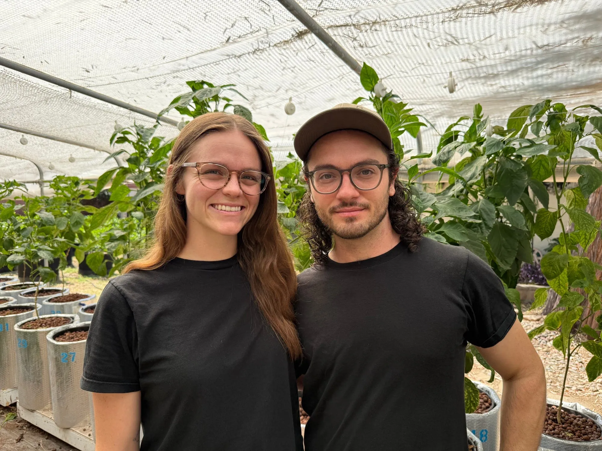 Natalie and Noah in The Drain Florist greenhouse
