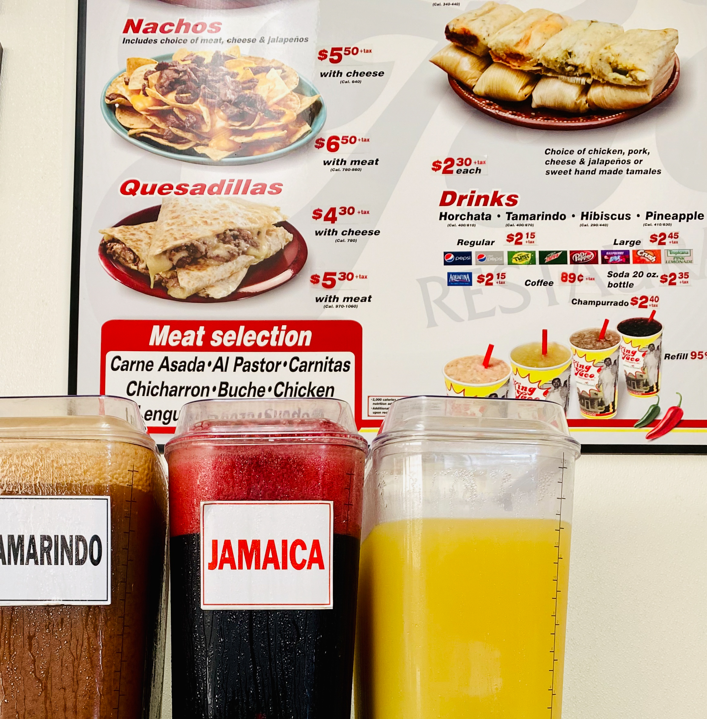 King Taco Pico Rivera drinks