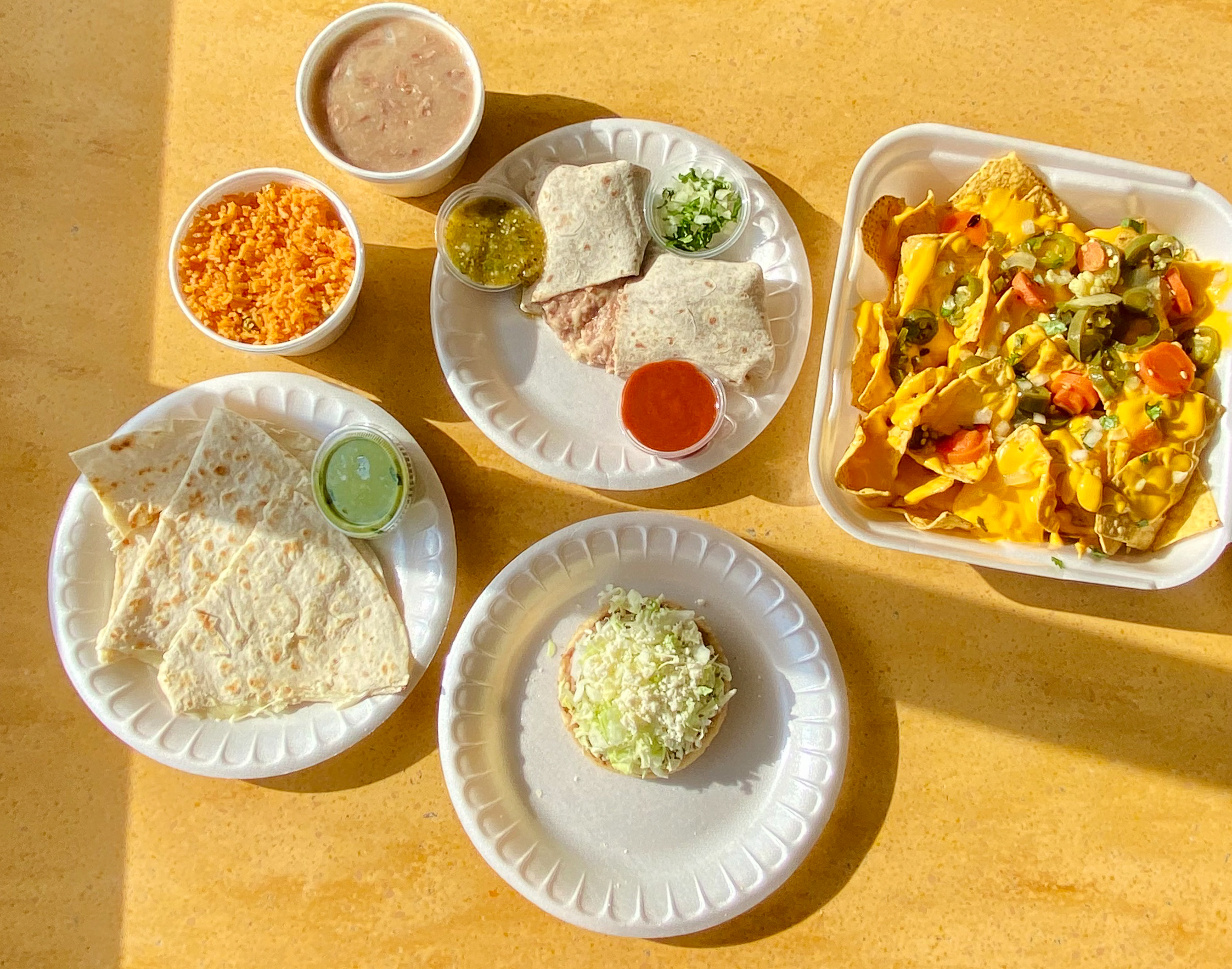 King Taco table food