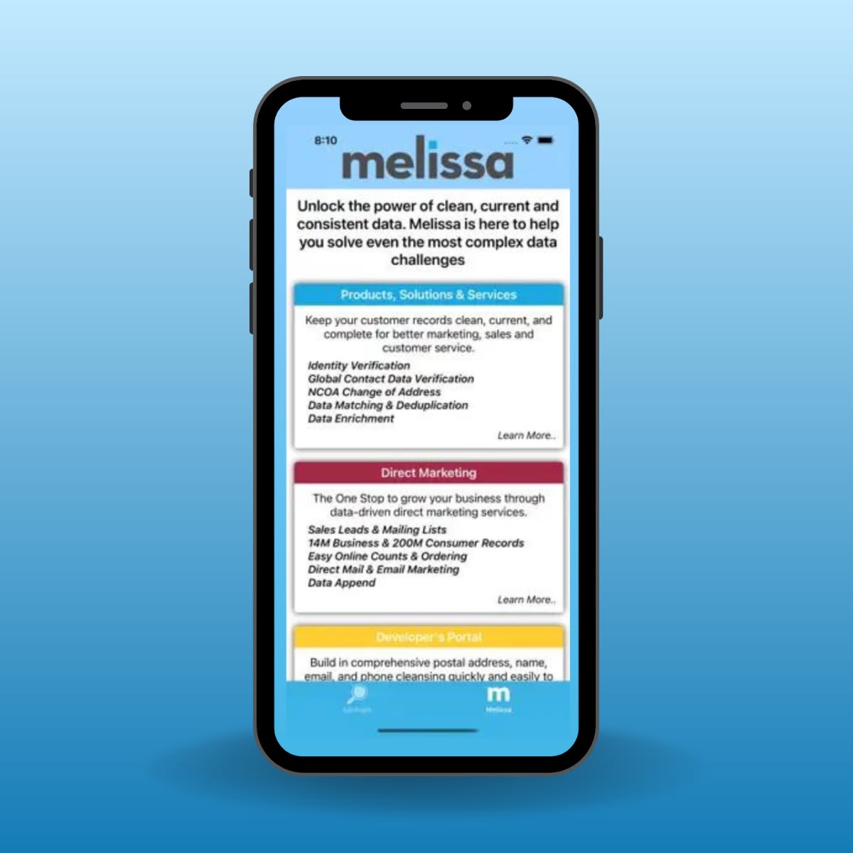 Melissa Data app demo