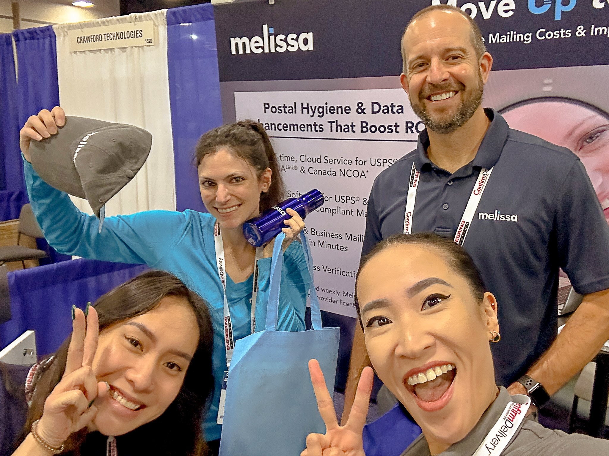 Melissa Data team at tradeshow